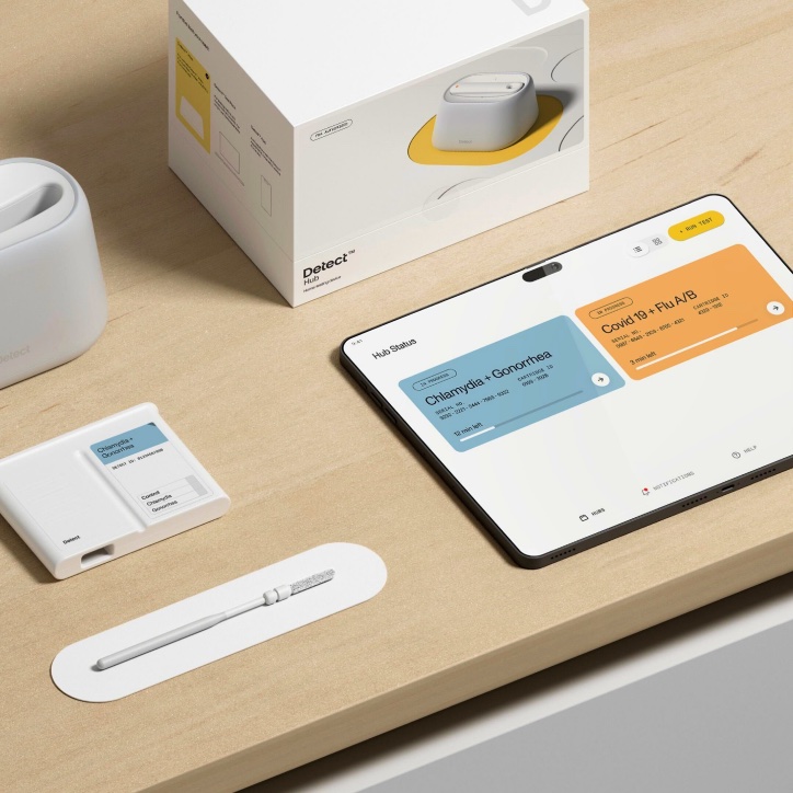 Detect at-home diagnostic hub product and packaging