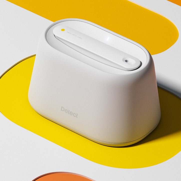 Product hero render of a diagnostic hub device
