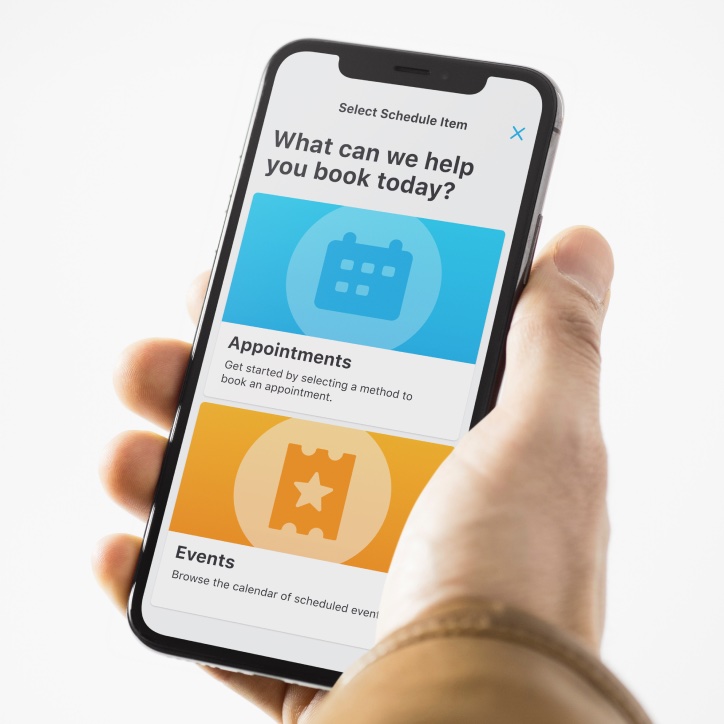 Mobile app screen for care coordination