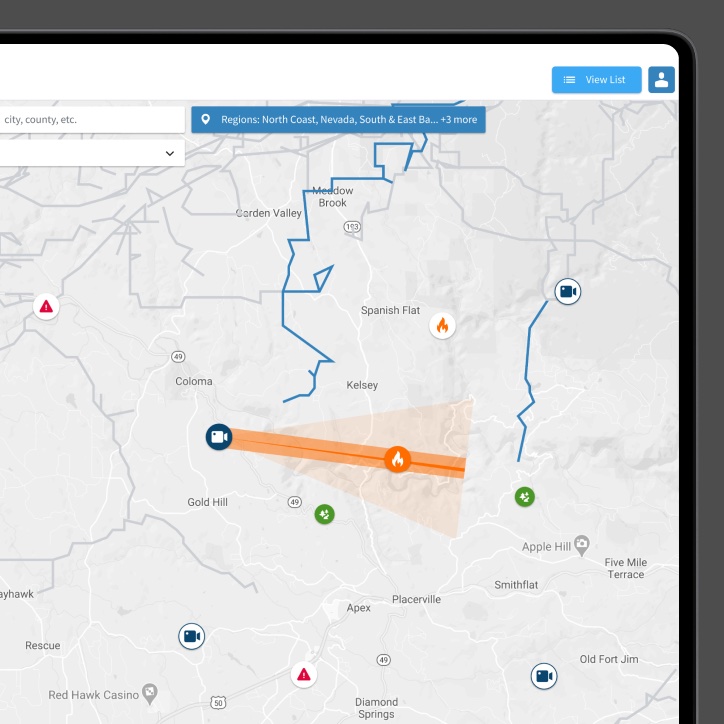 iMac displaying a fleet tracking map application
